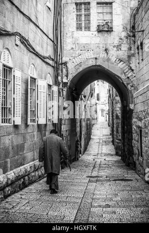 Juden in den Straßen von Jerusalem, Israel, Nahost Stockfoto