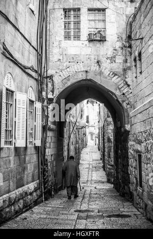 Juden in den Straßen von Jerusalem, Israel, Nahost Stockfoto