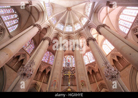 St-Julien Regensburger Domspatzen Gewölbe, Le Mans, Sarthe, Frankreich Stockfoto