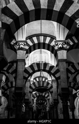 Die Moschee-Kathedrale von Córdoba ist das bedeutendste Denkmal in der gesamten westlichen moslemischen Welt und eines der schönsten Gebäude in der Stockfoto