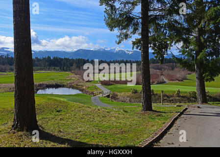Die malerische Fasan Glen Golfplatz Qualicum Beach auf Vancouver Island, BC Kanada. SCO 11.602. Stockfoto