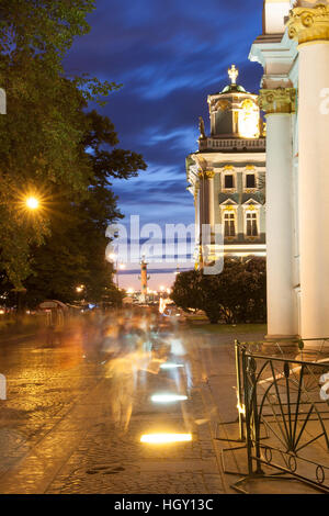 Weiße Nächte in St. Petersburg. Staatliche Eremitage Stockfoto