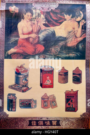 Nostalgische Vintage chinesischen Zigarette Poster