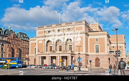 Die Königliche Oper (Kungliga Operan), befindet sich der Gustav Adolfs Torg gegenüber dem Ministerium für auswärtige Angelegenheiten Stockfoto