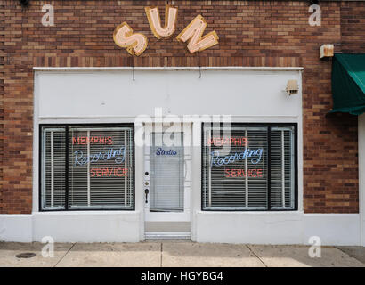 Memphis, Tennessee, USA - Außenansicht des legendären Sun Studios Stockfoto