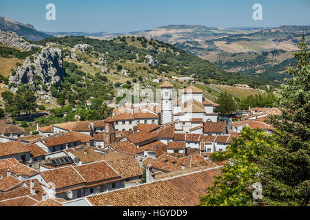 Spanien, Andalusien, Provinz Cadiz, das weiße Dorf Grazalema Stockfoto