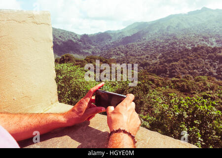 El Yunque Regenwald in Puerto Rico. Stockfoto
