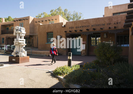 Taos, New Mexico Harwood Kunstmuseum Stockfoto