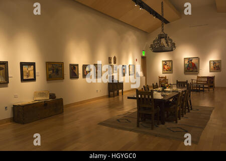 New-Mexico, Taos, Harwood Museum of Art, Innenraum Stockfoto