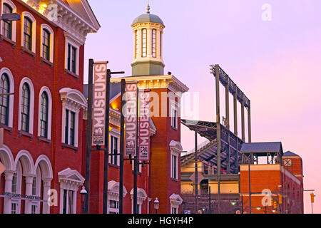 Die Sport-Legenden-Museum at Camden Yards in Baltimore, USA Stockfoto