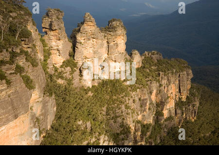 Die drei Schwestern wie gesehen vom Echo Point, Katoomba, New South Wales, Australien Stockfoto