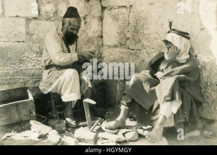 Straßenhändler in der alten Stadt Jerusalem, Palästina, Israel, 1946 Stockfoto