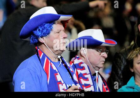 Nantes, Frankreich. 13. Januar 2017. Kredit-25. World Handball WM Frankreich gegen Japan.supporter Frankreich: Laurent Lairys/Agence Locevaphotos/Alamy Live-Nachrichten Stockfoto