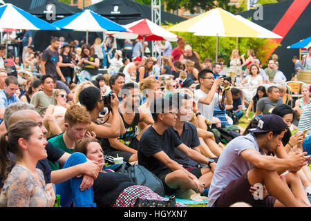 Sydney Australien 14. Januar 2017: Sydney Festival "Meriton Festival Village" im Hyde Park, Sydney. © Mjmediabox/Alamy Live-Nachrichten Stockfoto