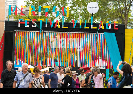 Sydney Australien 14. Januar 2017: Sydney Festival "Meriton Festival Village" im Hyde Park, Sydney. © Mjmediabox/Alamy Live-Nachrichten Stockfoto