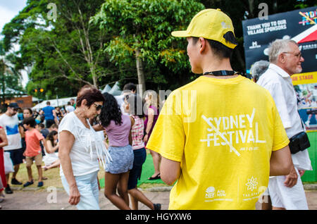 Sydney Australien 14. Januar 2017: Sydney Festival "Meriton Festival Village" im Hyde Park, Sydney. © Mjmediabox/Alamy Live-Nachrichten Stockfoto