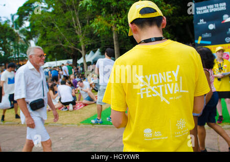 Sydney Australien 14. Januar 2017: Sydney Festival "Meriton Festival Village" im Hyde Park, Sydney. © Mjmediabox/Alamy Live-Nachrichten Stockfoto