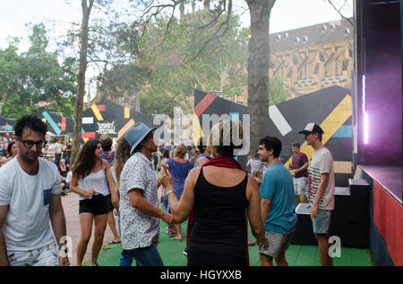 Sydney Australien 14. Januar 2017: Sydney Festival "Meriton Festival Village" im Hyde Park, Sydney. © Mjmediabox/Alamy Live-Nachrichten Stockfoto