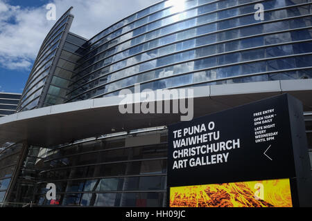 Christchurch Art Gallery Te Puna o Waiwhetu, allgemein bekannt als Christchurch Art Gallery. Stockfoto