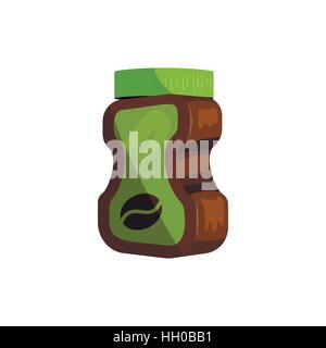 Kaffee Glas Glas Paketsymbol, Cartoon-Stil Stock Vektor