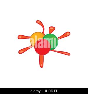 Paintball-Blob-Symbol im Cartoon-Stil Stock Vektor