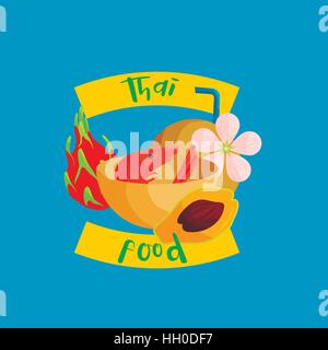 Thai-Food-Symbol im flachen Stil Stock Vektor