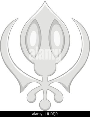 Sikhism Symbol Symbol im Cartoon-Stil Stock Vektor