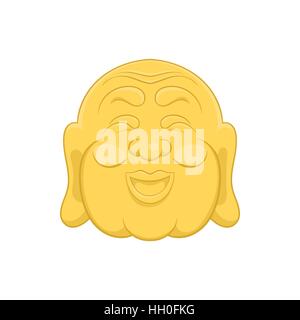 Budha Kopf Symbol, Cartoon-Stil Stock Vektor