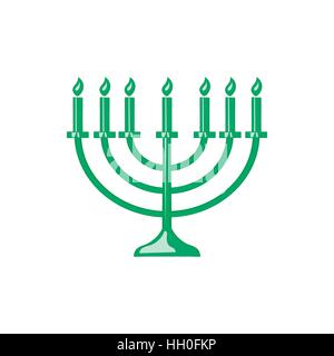 Menorah-Symbol im Cartoon-Stil Stock Vektor