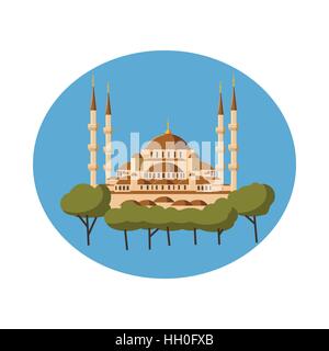 Moschee-Symbol im Cartoon-Stil Stock Vektor