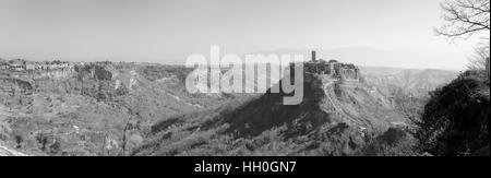 Ansicht von Civita di Bagnoregio (Viterbo, Italien). Stockfoto