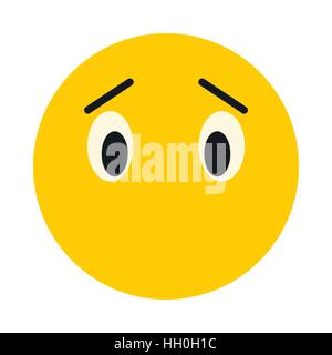 Nachdenklich Smiley-Symbol, flachen Stil Stock Vektor