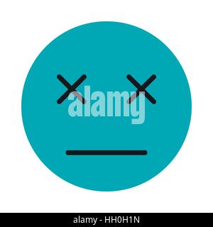 Smiley-Symbol, flachen Stil schlafen Stock Vektor