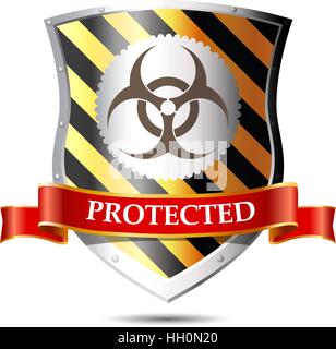 Computer-Sicherheit-Passwort-Schutz und Antivirus Stock Vektor