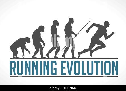 Sport und Hobby evolution Stock Vektor