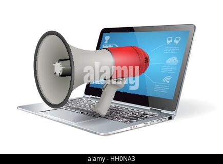 Megaphon - Internet-marketing-Konzept Stock Vektor