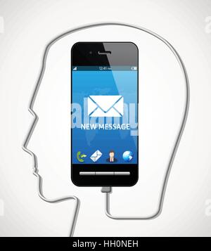 Handy - Kommunikations-Konzept Stock Vektor