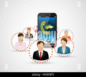 Handy - Kommunikations-Konzept Stock Vektor