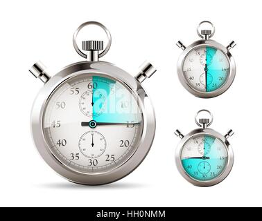 Stoppuhr - Countdown-Konzept - Minuten Stock Vektor