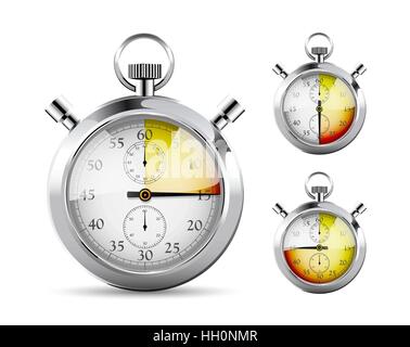 Stoppuhr - Countdown-Konzept - Minuten Stock Vektor