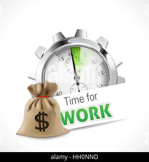 Stoppuhr - Zeit für Unternehmen Stock Vektor