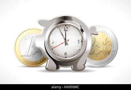 Stoppuhr - Zeit für Einsparungen Stock Vektor