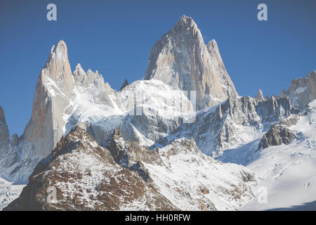 Herbst im Fitz Roy Moutain, Patagonien, El Chalten - Argentinien Stockfoto