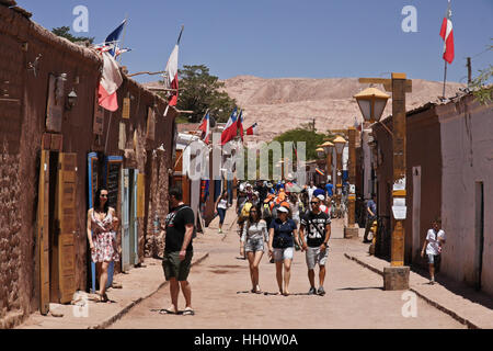 Caracoles Street in Norte Grande, San Pedro de Atacama, Chile Stockfoto