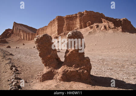 Die Geologie des Valle De La Luna (Mondtal), Atacama-Wüste, Norte Grande, Chile Stockfoto