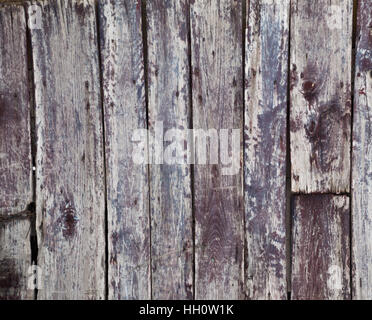 Vertikale verwitterte rot lackierten Holzplatten Grunge Hintergrund Stockfoto