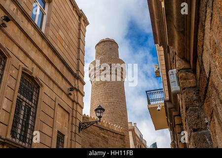 Altstadt. Panoramablick von Baku, der Hauptstadt von Aserbaidschan. Stockfoto