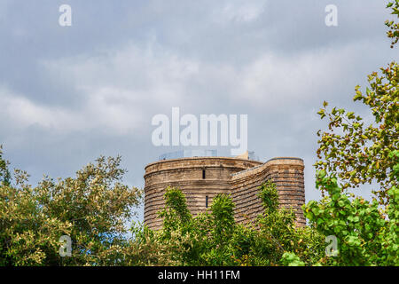 Altstadt. Panoramablick von Baku, der Hauptstadt von Aserbaidschan. Stockfoto