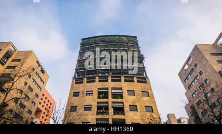 Neue Wohngebäude, Bicocca Umgebung, Mailand, Lombardei, Italien, Europa Stockfoto