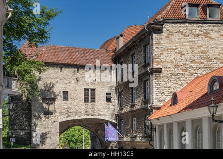 Am Ende der Pikk-Straße befindet sich das Stadttor 'The Great Coastal Gate (Suur Rannavaerav)', Tallinn, Estland, Europa Stockfoto